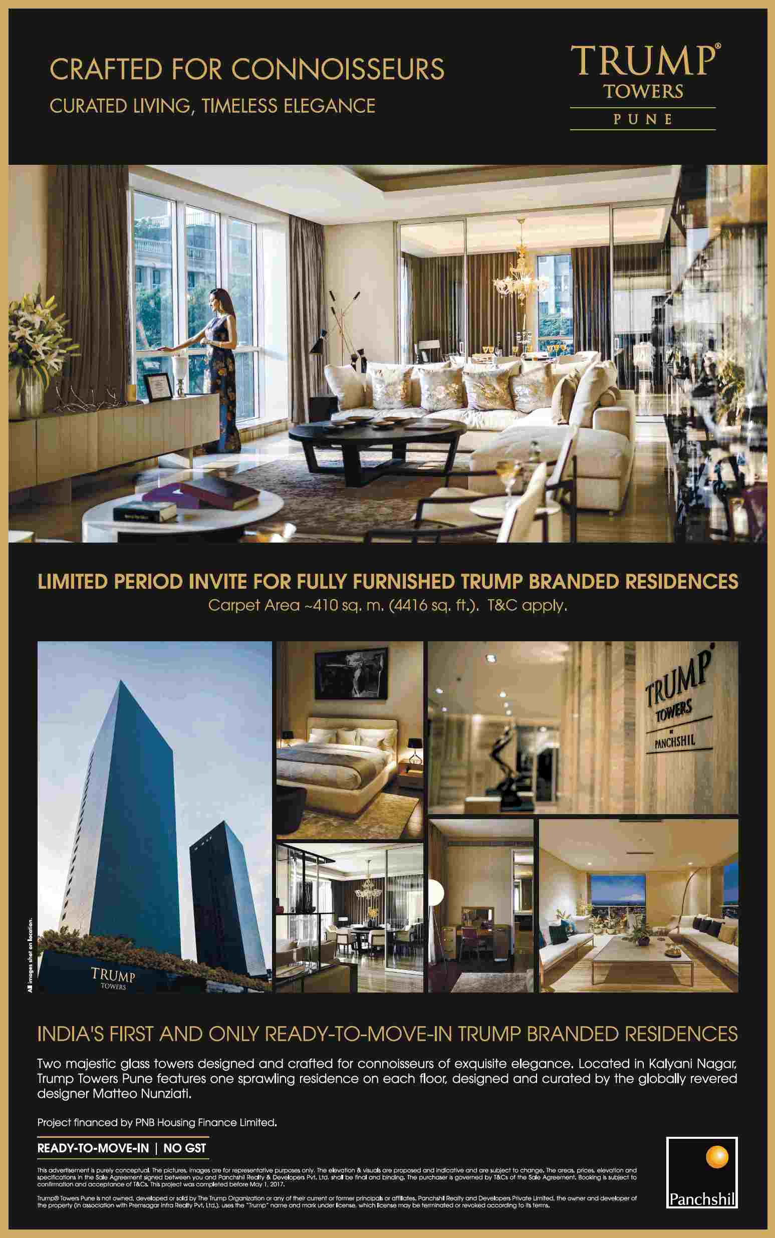 Panchshil Trump Towers is crafted for connoisseurs curated living in Kalyani Nagar, Pune